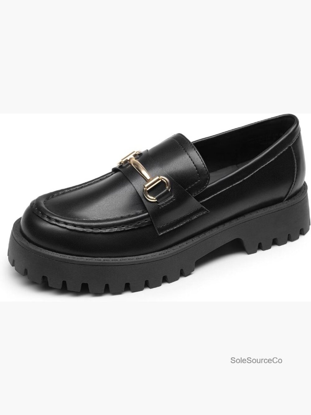 Platform Chunky Penny Loafer Slip On Comfort Business Shoes Arch Support